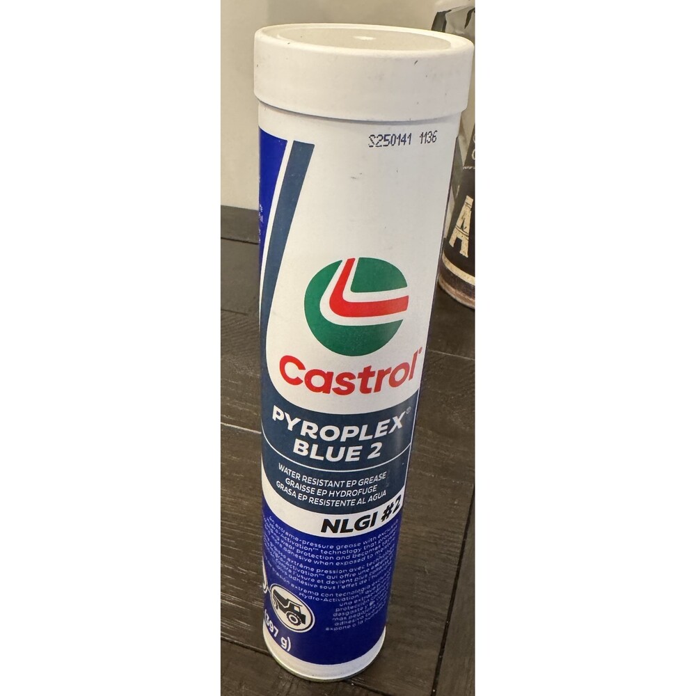 Castrol Pyroplex Blue 2 NGLI #2 Water Resistant EP Grease Tube 14 ounce
